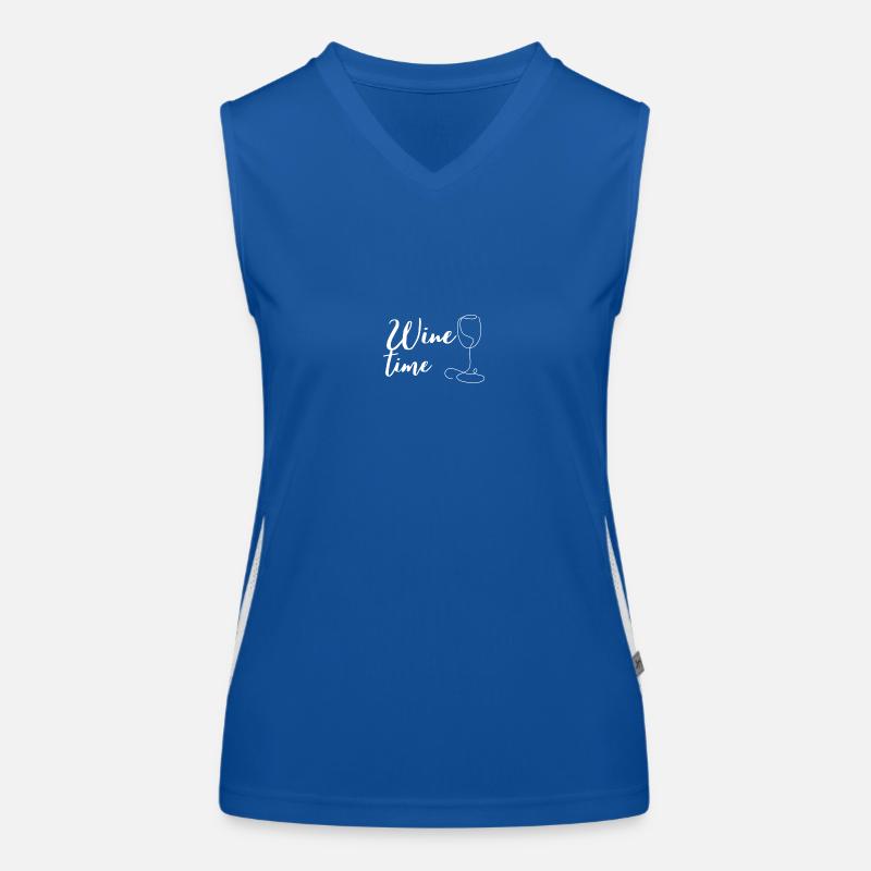 Super cooles Wein Motiv | Wine time | Geschenk Funktionelles Kontrast-Tank Top für Frauen
