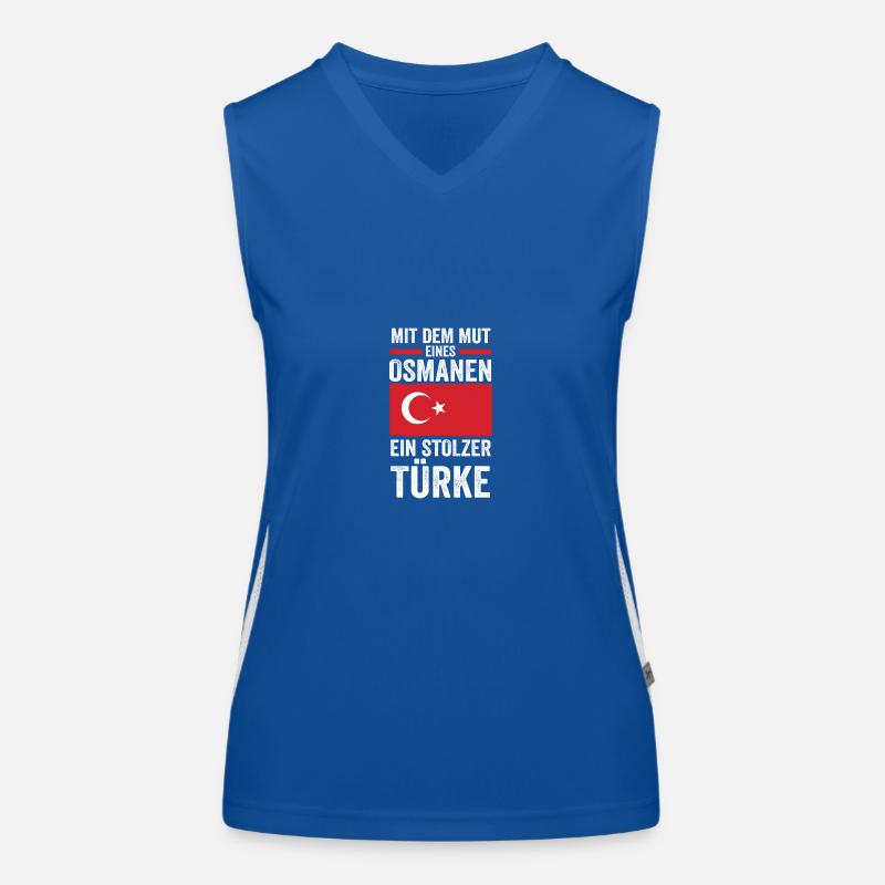 Turks Turkish Turkey Women's Functional Contrast Tank Top