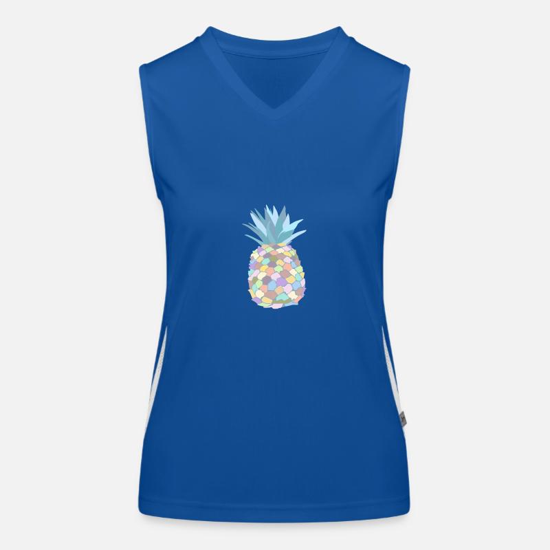 Pastel-coloured pineapple Women's Functional Contrast Tank Top