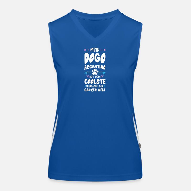 dogo argentino hund spruch Funktionelles Kontrast-Tank Top für Frauen