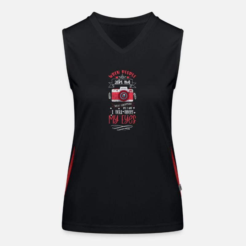 Camera Hobby Passion Photo Shoot Women's Functional Contrast Tank Top