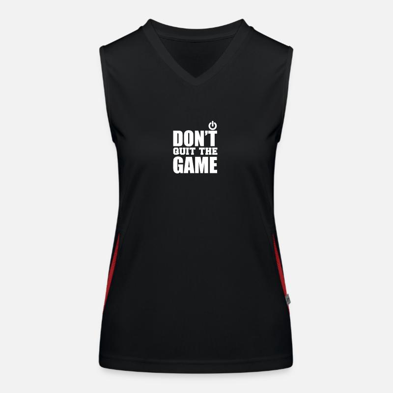 Don't quit the game Women's Functional Contrast Tank Top