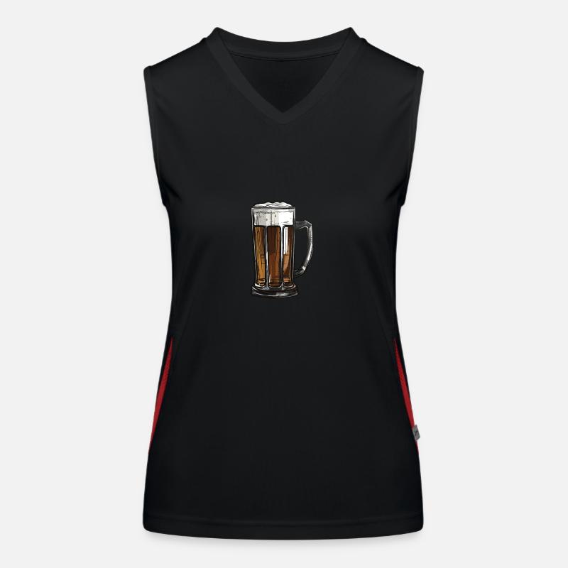 Verre à bière Débardeur respirant contrasté Femme