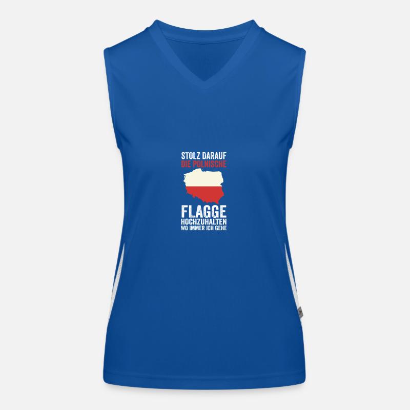 Pole Polnisch Polen Funktionelles Kontrast-Tank Top für Frauen