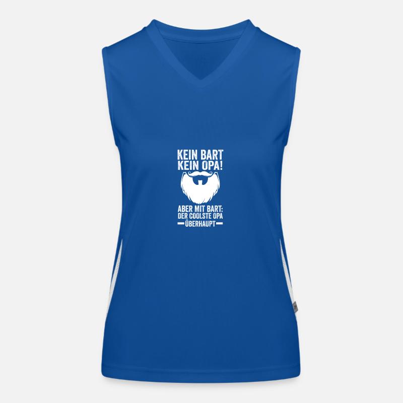 Grandpa with a beard Women's Functional Contrast Tank Top