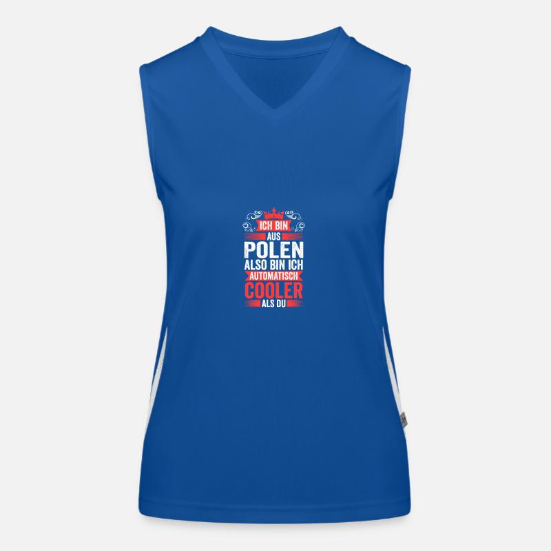Pole Polnisch Polen Funktionelles Kontrast-Tank Top für Frauen