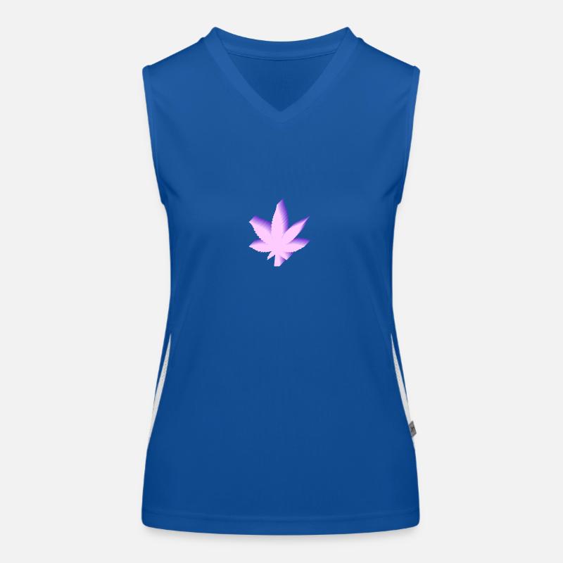 Conception moderne de feuilles de mauvaises herbes Lilas Débardeur respirant contrasté Femme