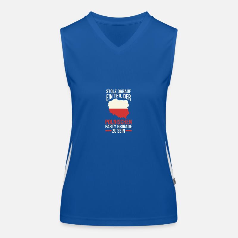 Pole Polnisch Polen Funktionelles Kontrast-Tank Top für Frauen