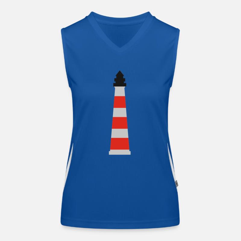 Leuchtturm Funktionelles Kontrast-Tank Top für Frauen