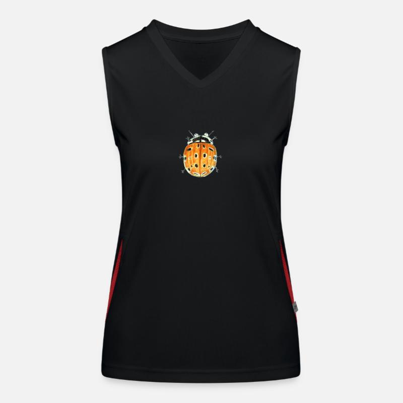 augenfleck Marienkäfer Funktionelles Kontrast-Tank Top für Frauen
