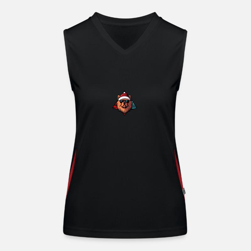 Chow Chow Dog Christmas Cool Women's Functional Contrast Tank Top