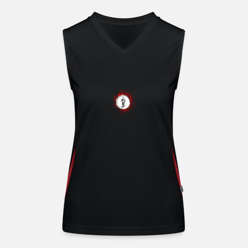 Fire Hydrant Icon Fire Brigade Women's Functional Contrast Tank Top