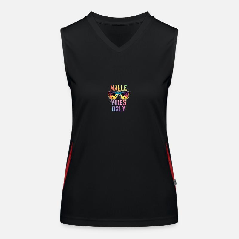 Malle Vibes Spruch Mallorca Funktionelles Kontrast-Tank Top für Frauen