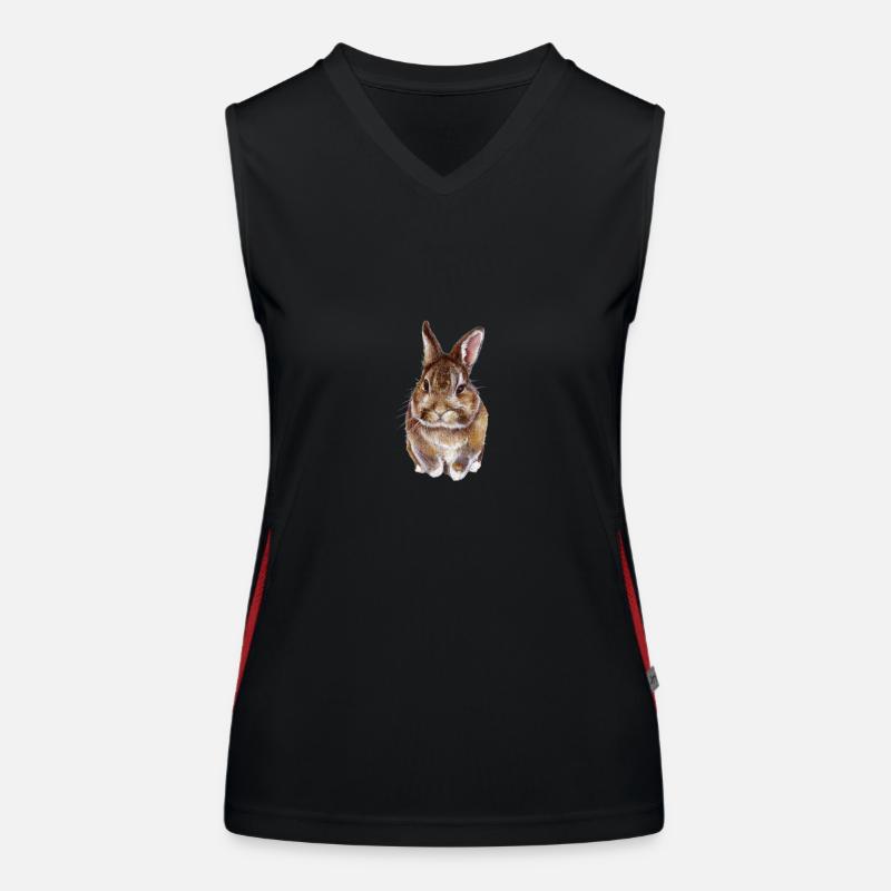 doux lapin Aqurell Débardeur respirant contrasté Femme