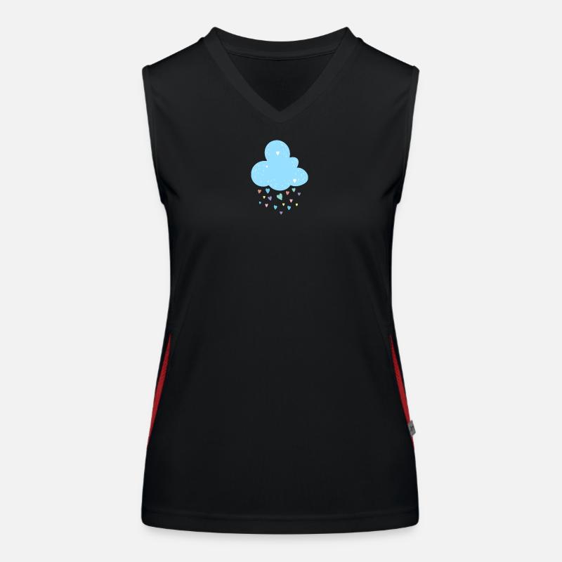 Nuage Pastel Coeurs Douche Débardeur respirant contrasté Femme