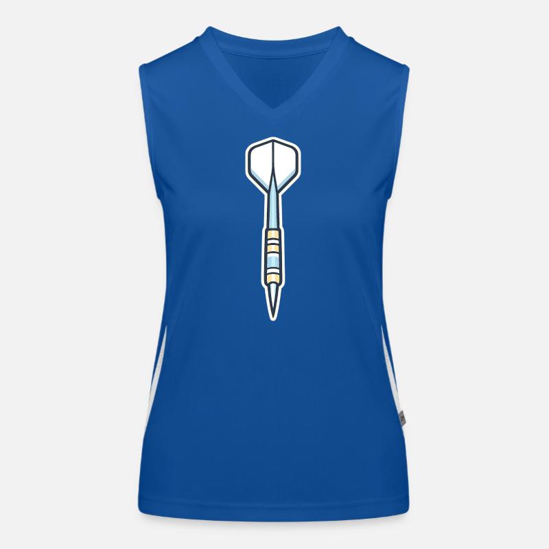 Blauer Speer-Schild Grafik Funktionelles Kontrast-Tank Top für Frauen