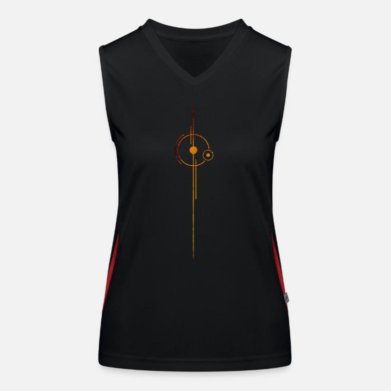 Planet earth - Women's Functional Contrast Tank Top - black/red