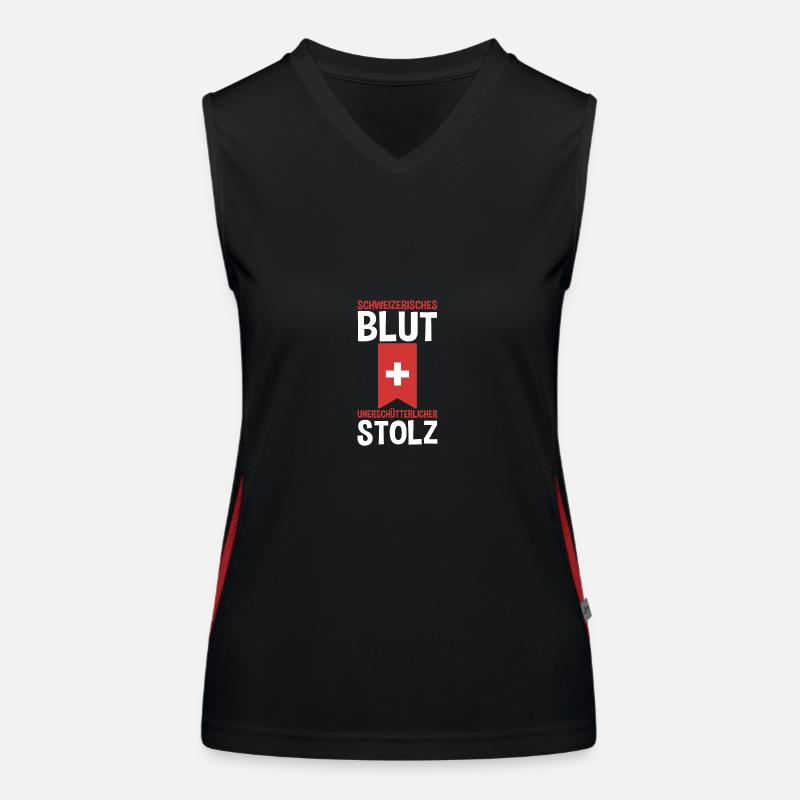 Schweizer Schweiz Funktionelles Kontrast-Tank Top für Frauen