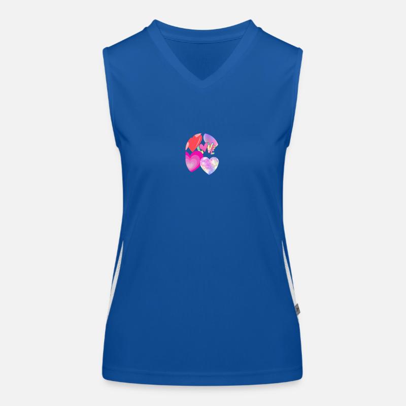 Love Overflow Funktionelles Kontrast-Tank Top für Frauen