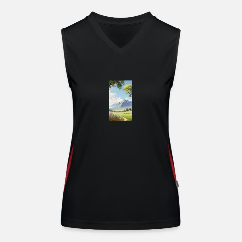 Landschaft Funktionelles Kontrast-Tank Top für Frauen