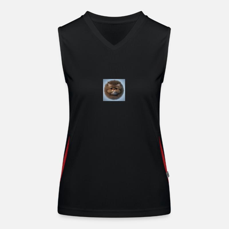 Fluffy Cat Women's Functional Contrast Tank Top