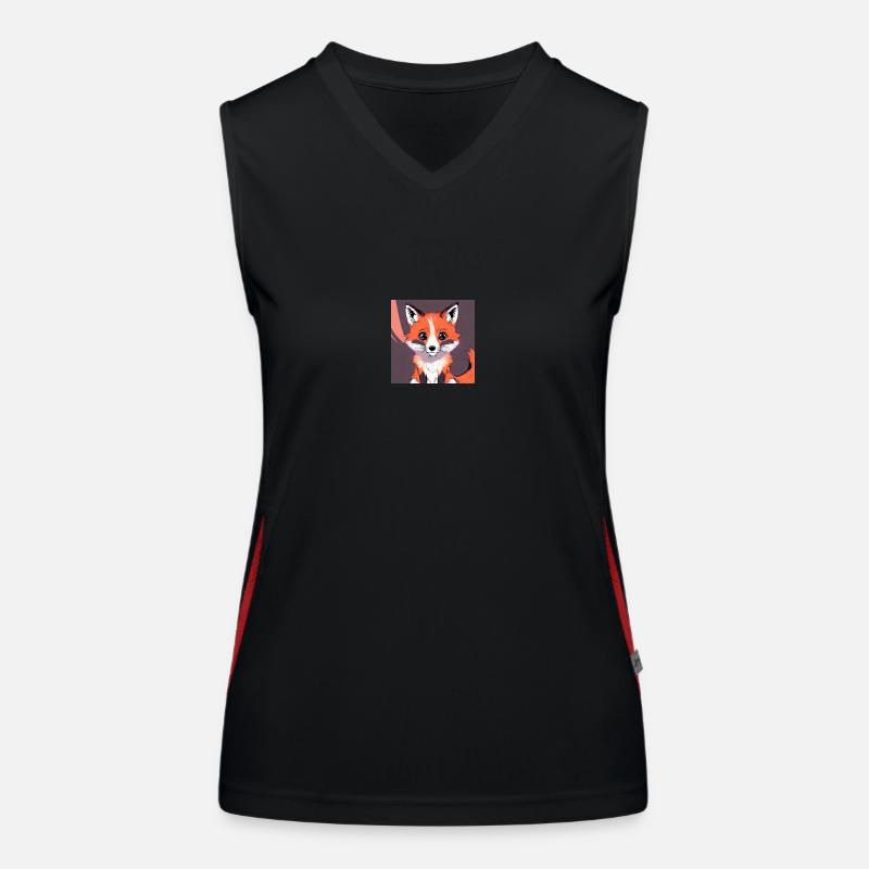 Fuchs Funktionelles Kontrast-Tank Top für Frauen