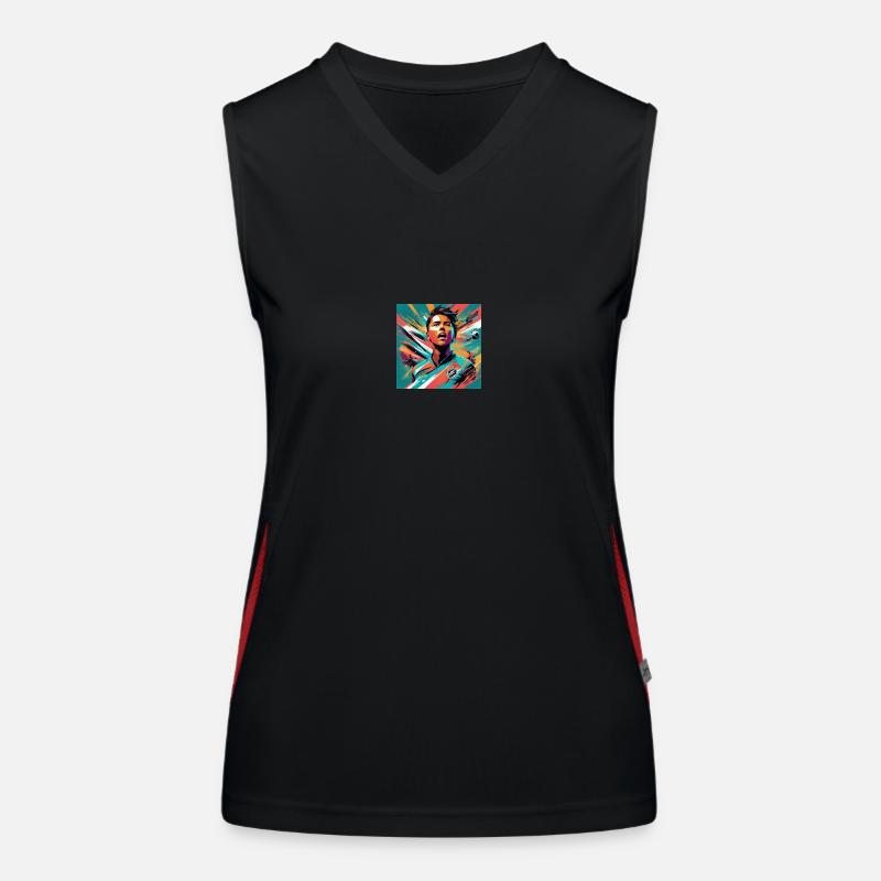 Fußball Emotion Funktionelles Kontrast-Tank Top für Frauen
