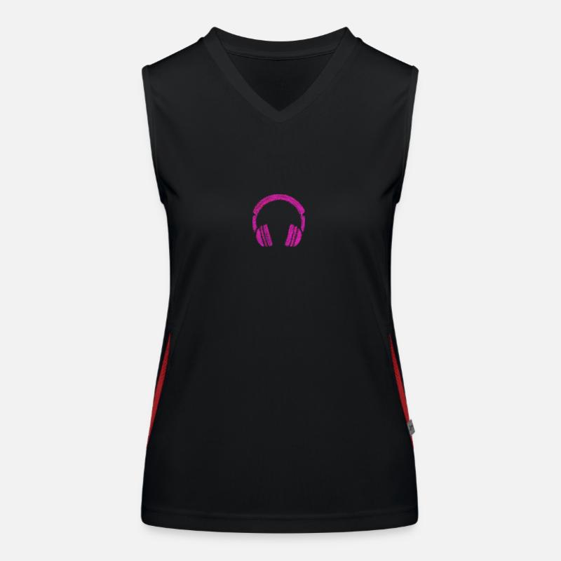 Kopfhörer Funktionelles Kontrast-Tank Top für Frauen