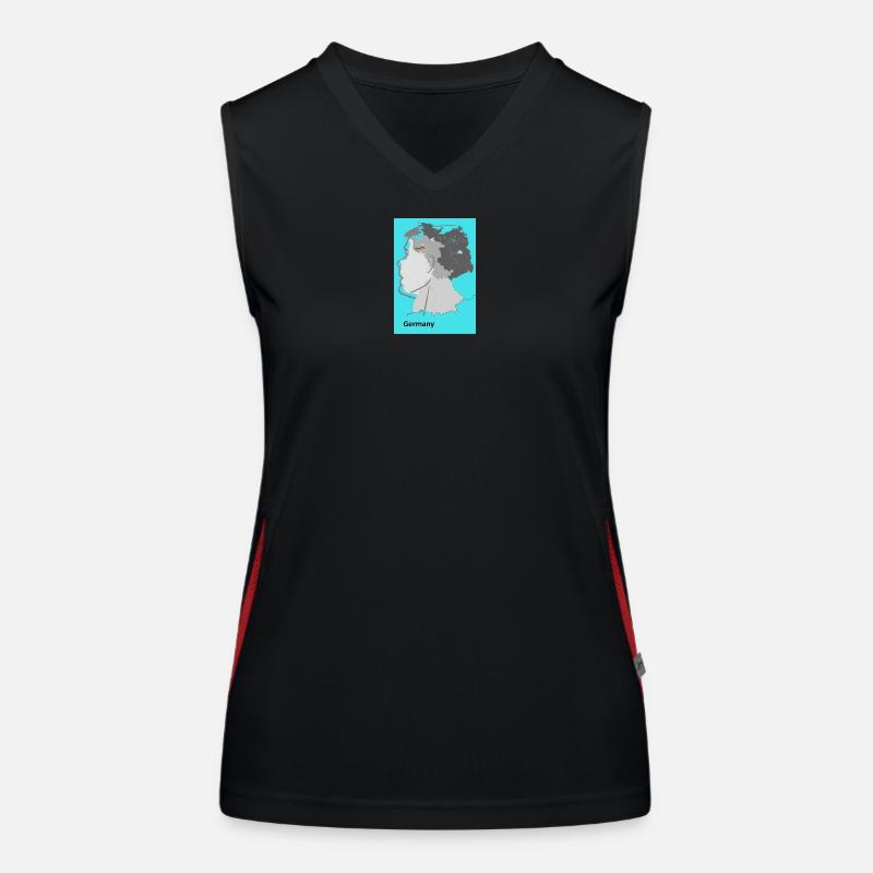 Germany Gradient Map Women's Functional Contrast Tank Top