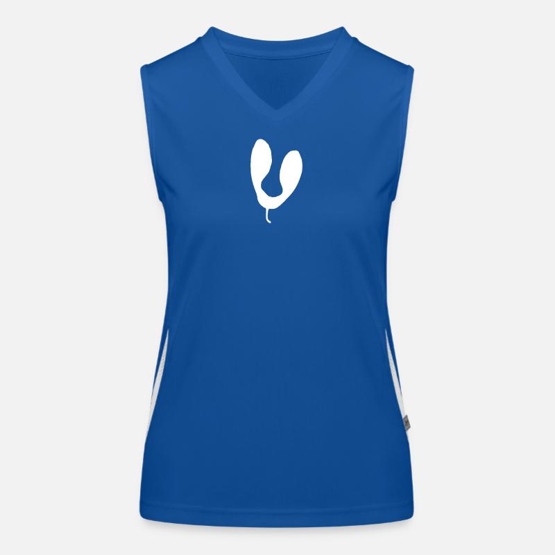 U-Form Abstrakte Silhouette Funktionelles Kontrast-Tank Top für Frauen