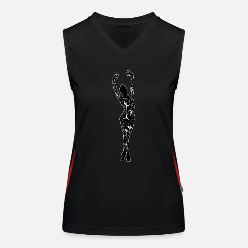 Tänzer mit Tänzern Funktionelles Kontrast-Tank Top für Frauen