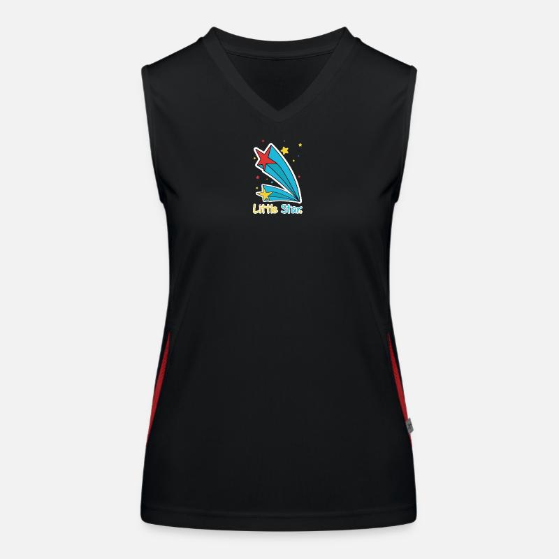 Little Star Shooting Comet Illustration Women's Functional Contrast Tank Top