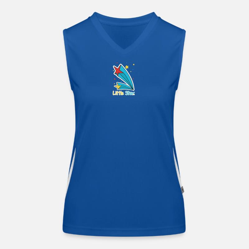 Little Star Shooting Comet Illustration Women's Functional Contrast Tank Top