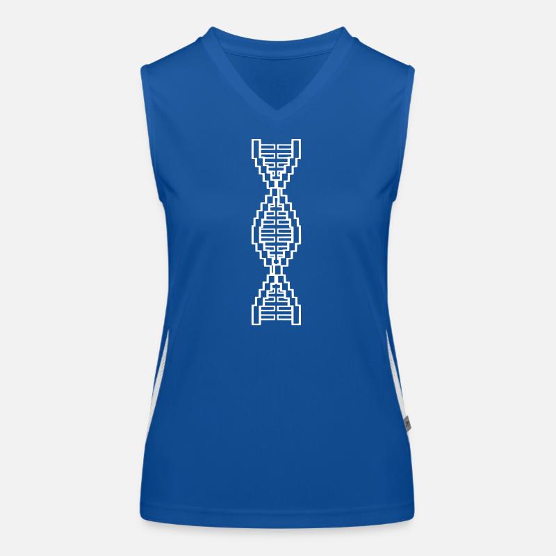 DNA Ladder Pixel Block Women's Functional Contrast Tank Top