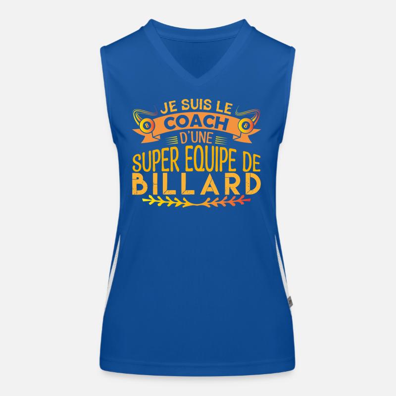Coach Billard | Cadeau coach Billard Le Meilleur ! Débardeur respirant contrasté Femme