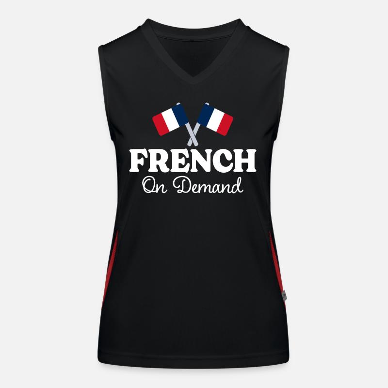 French on request French interpreter Women's Functional Contrast Tank Top