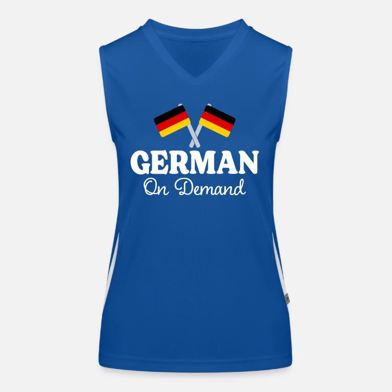 German on request German interpreter Women's Functional Contrast Tank Top
