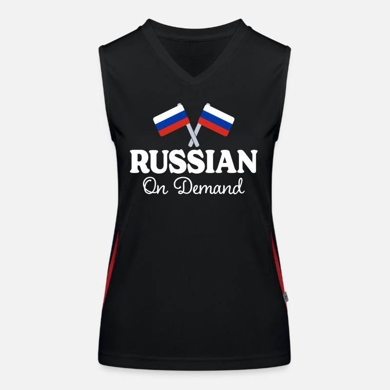 Russian Translator Russian Interpreter Women's Functional Contrast Tank Top