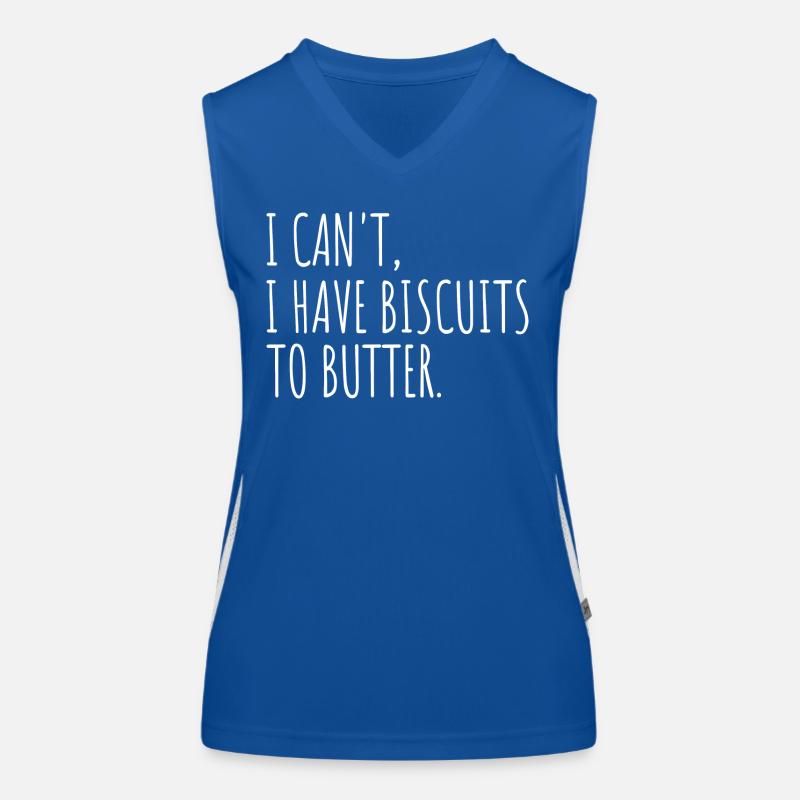 Beurrer les Biscuits Humour Boulanger Débardeur respirant contrasté Femme