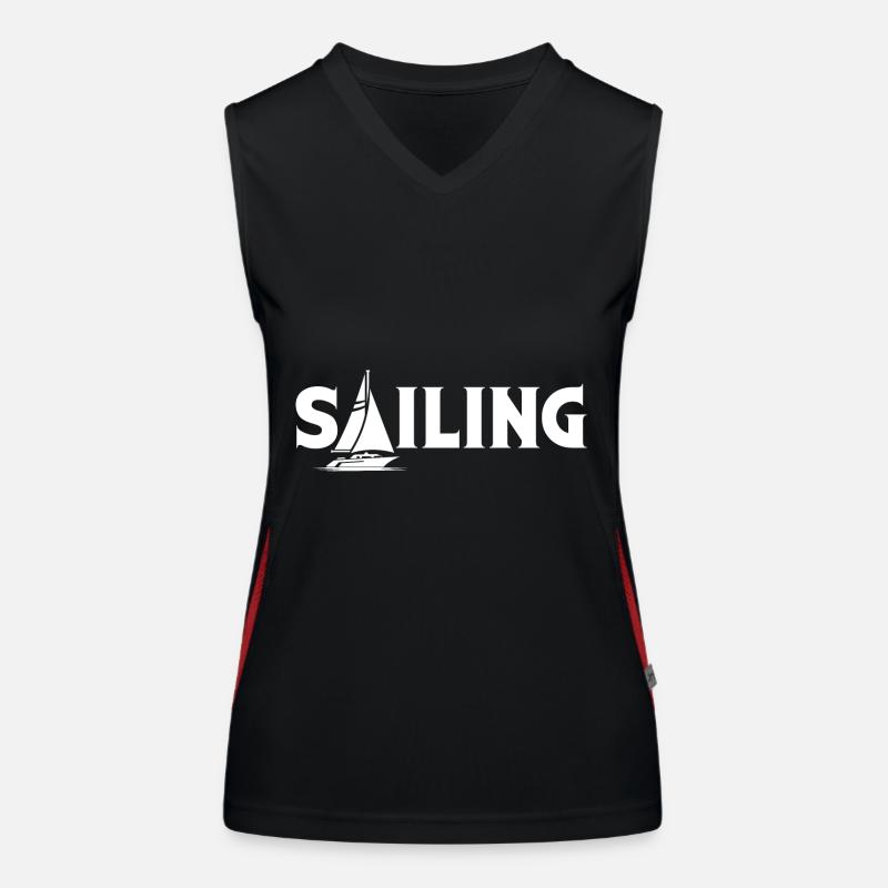 Sailing Boat Sail Ship Sailing Ship Ships Boat Women's Functional Contrast Tank Top