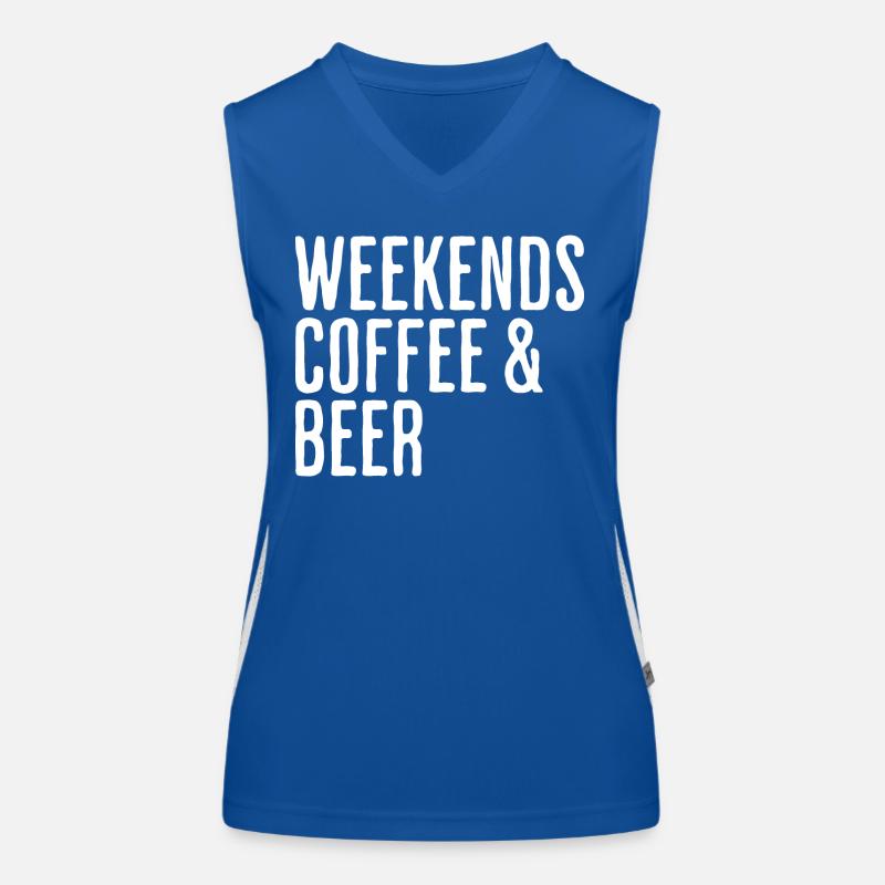 Kaffee- und Bierwochenenden Comedy-Wochenende Funktionelles Kontrast-Tank Top für Frauen