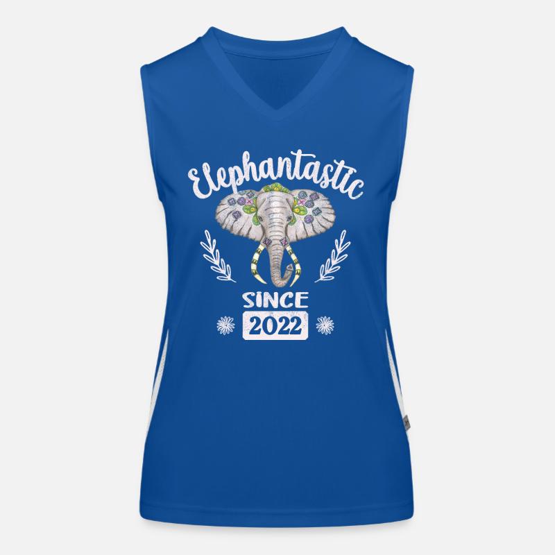 Elefantastic since 2022, elephant head decorated Women's Functional Contrast Tank Top