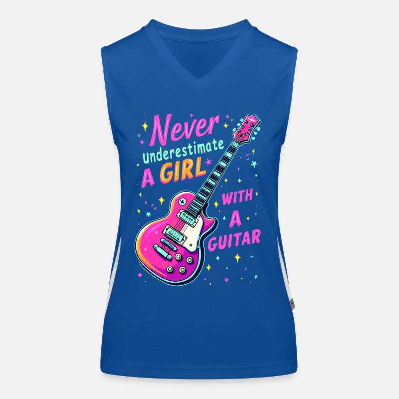 Fille avec guitare Débardeur respirant contrasté Femme