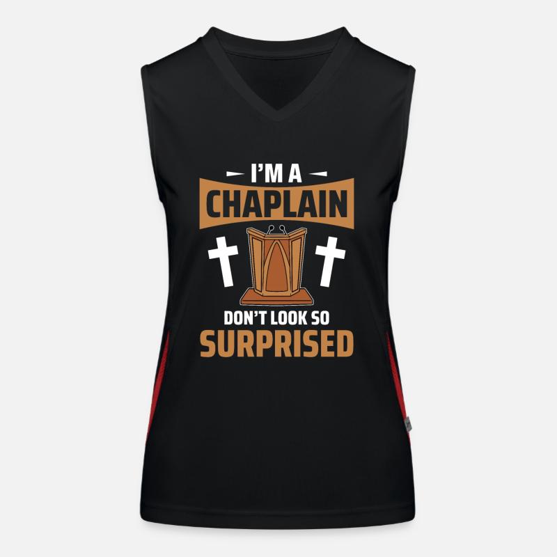 Aumônier Pasteur Débardeur respirant contrasté Femme