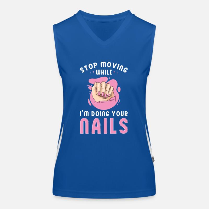 Nail Tech Manucure Technicienne des ongles Débardeur respirant contrasté Femme