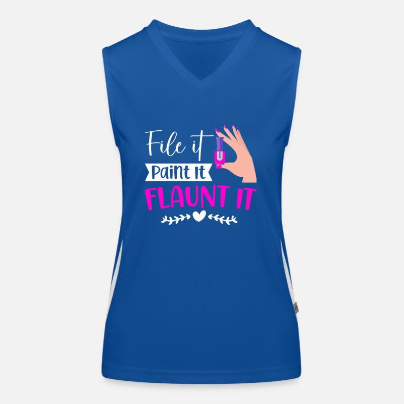 Nail Tech Maniküre Nail Technikerin Funktionelles Kontrast-Tank Top für Frauen