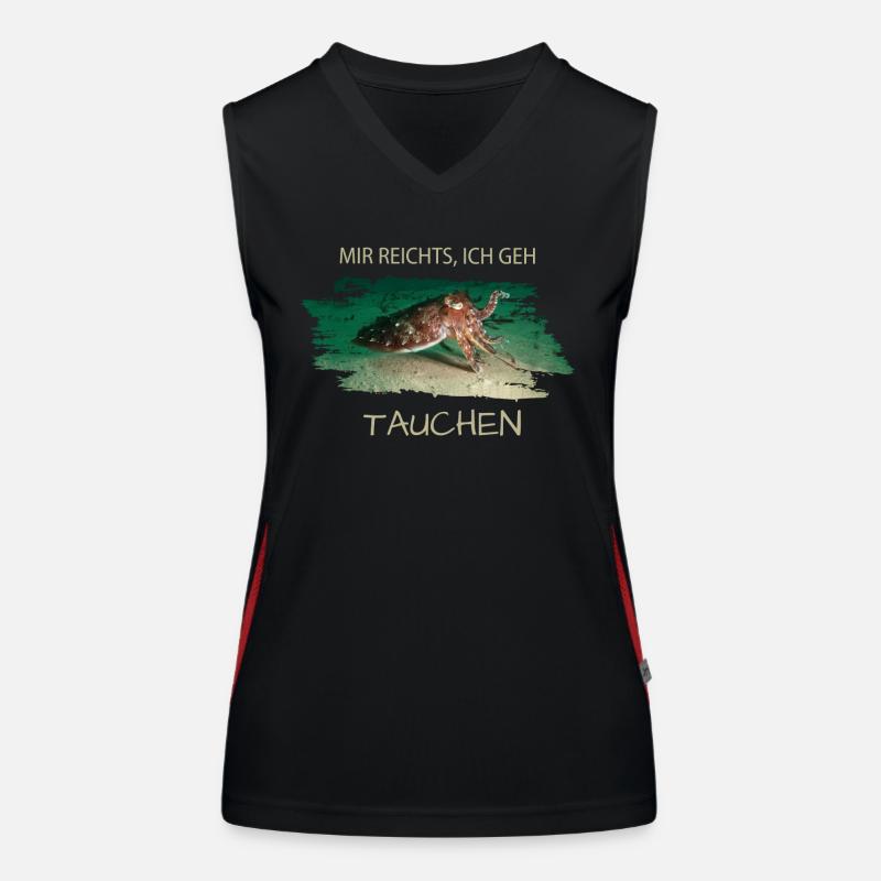 Tauchen Diving Squid Kalmar Funktionelles Kontrast-Tank Top für Frauen