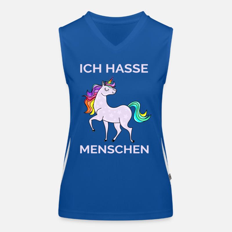 ICH HASSE MENSCHEN EINHORN Funktionelles Kontrast-Tank Top für Frauen