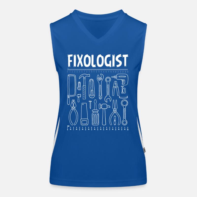 Fixologist Handyman Tools Woodworker Carpenter DIY Women's Functional Contrast Tank Top