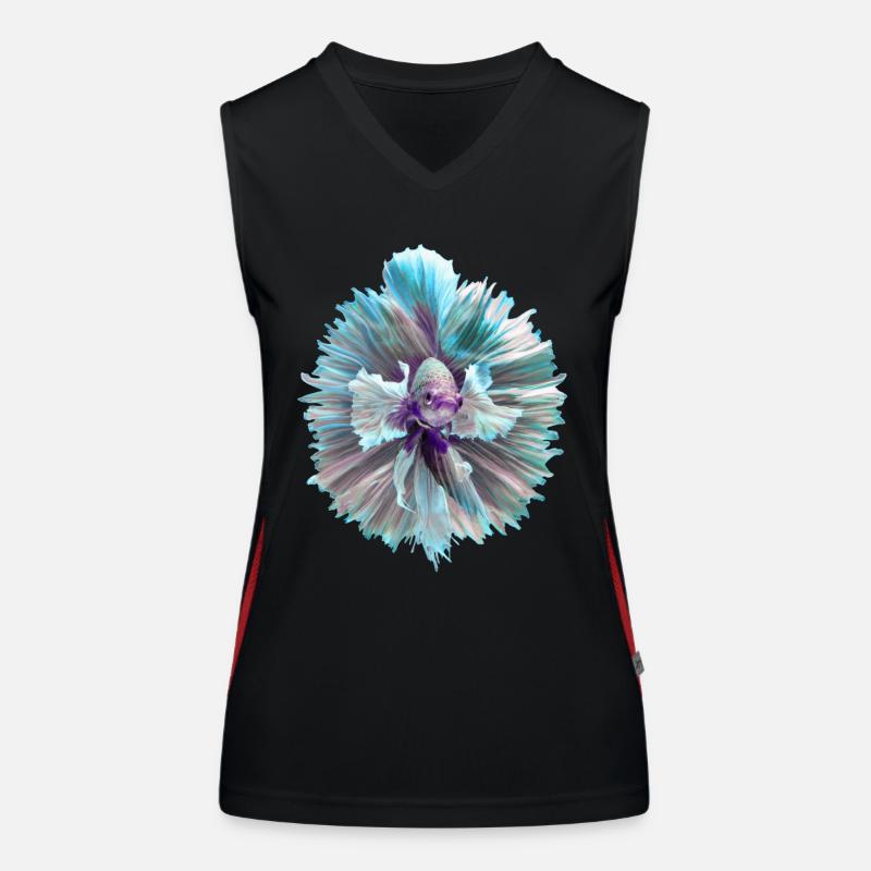 Betta Fish Siamese Fighting Fish Tropical Fish Women's Functional Contrast Tank Top
